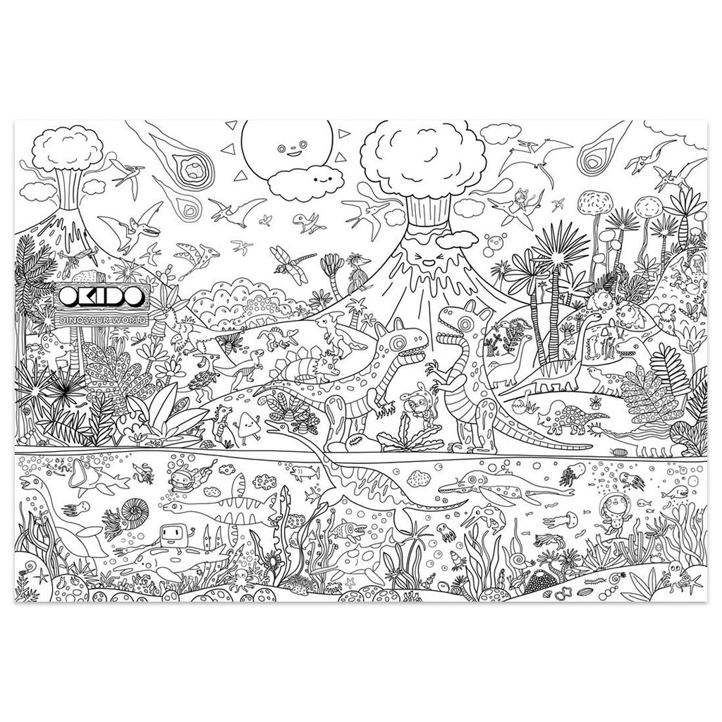 Dinoworld Giant Colouring Poster