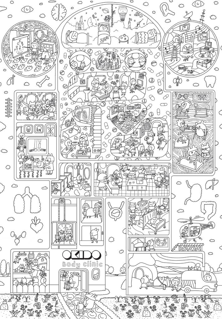 Body Clinic Giant Colouring Poster - Okido