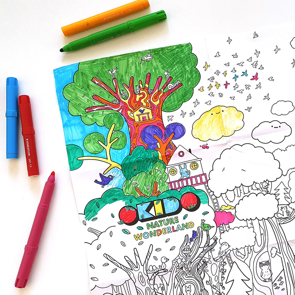 Nature Wonderland Giant Colouring Poster